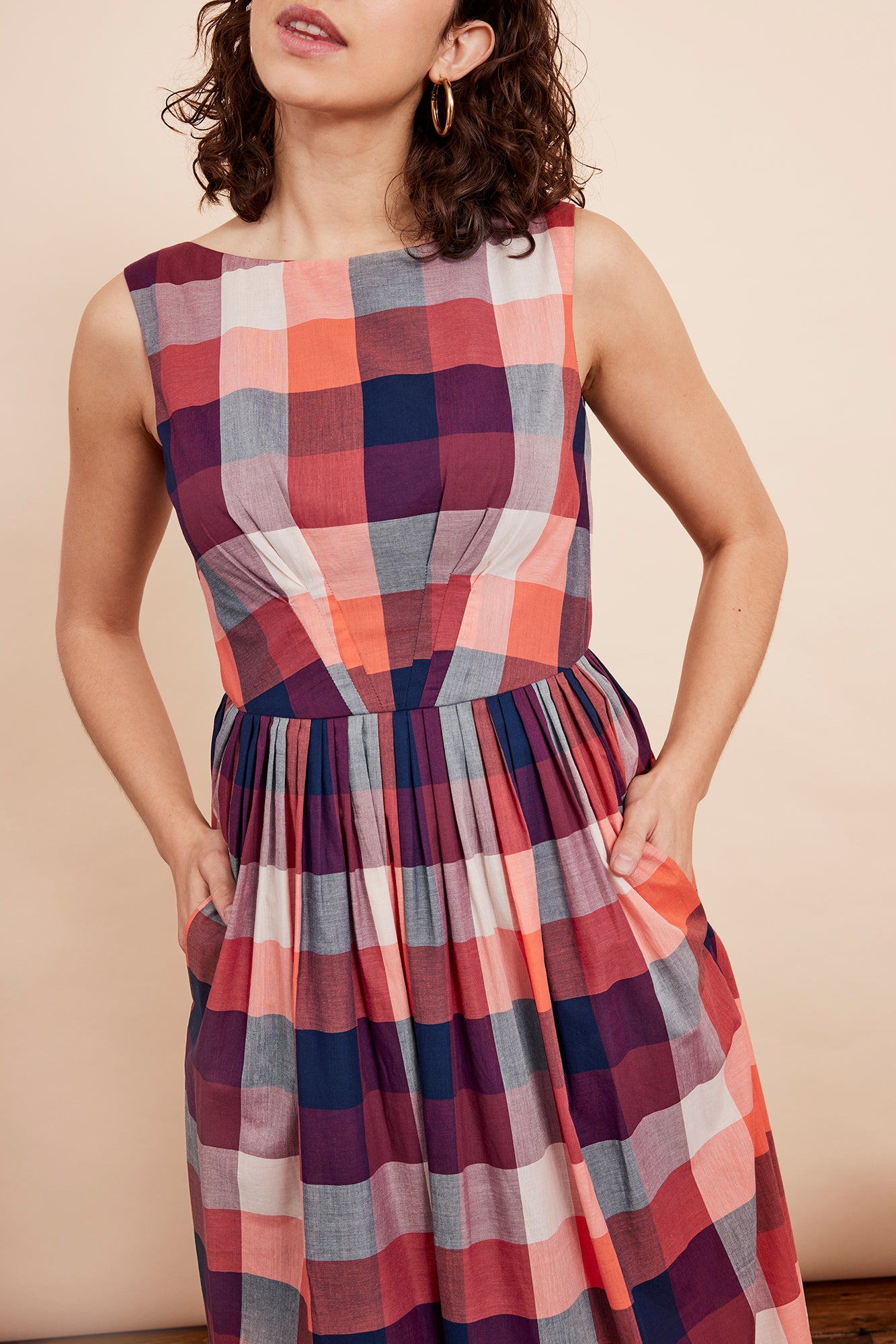 Image of ABIGAIL CHERRY PLAID DRESS - NON RETURNABLE SAMPLE SAMPLE SALE - Dress