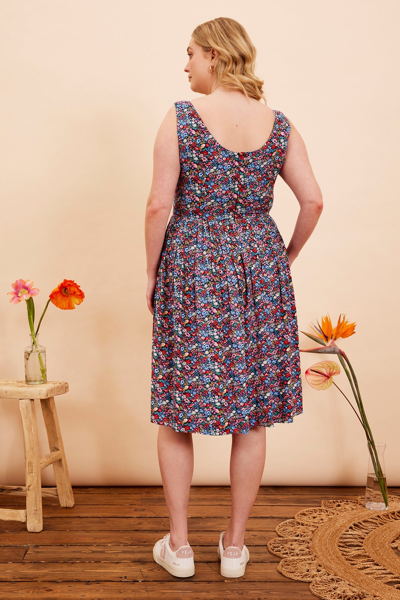 Image of ABIGAIL SUMMER GARDEN FLORAL DRESS - NON RETURNABLE SAMPLE SAMPLE SALE - Dress