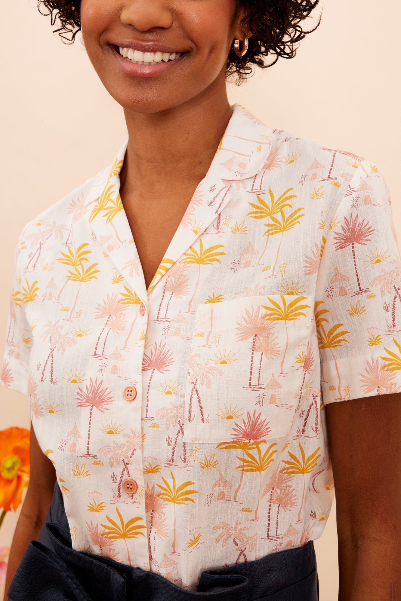 Image of ALANA SUNRISE BEACH SHIRT - NON RETURNABLE SAMPLE SAMPLE SALE - Top