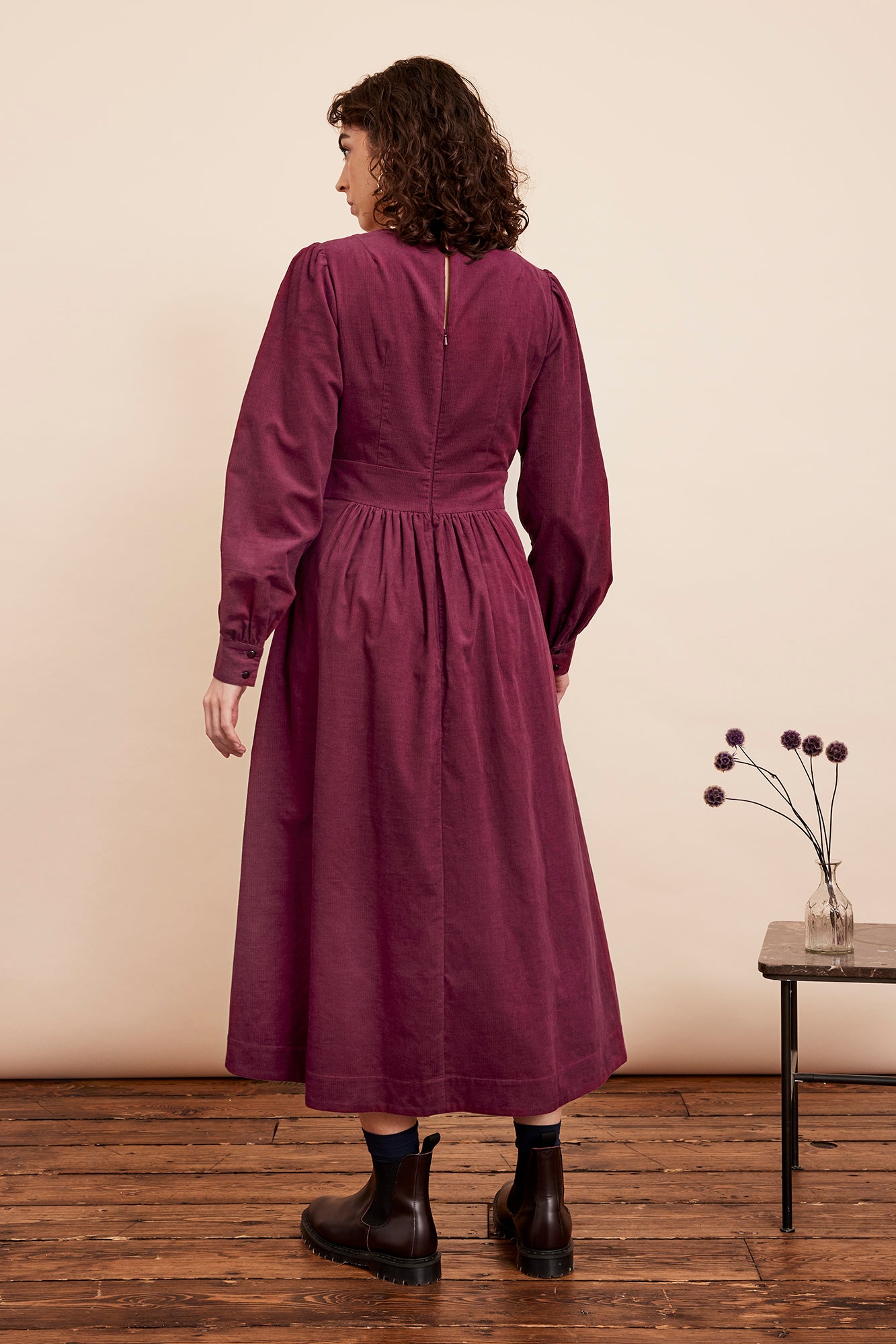 Image of Amara Needlecord Boysenberry Dress Autumn/Winter 2024 - Dress