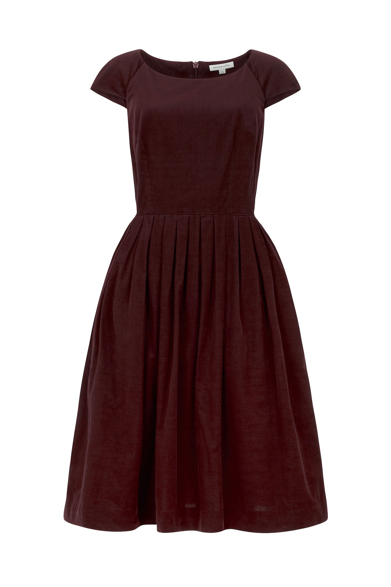 Image of Claudia Needlecord Bordeaux Dress Autumn/Winter 2024 - Dress