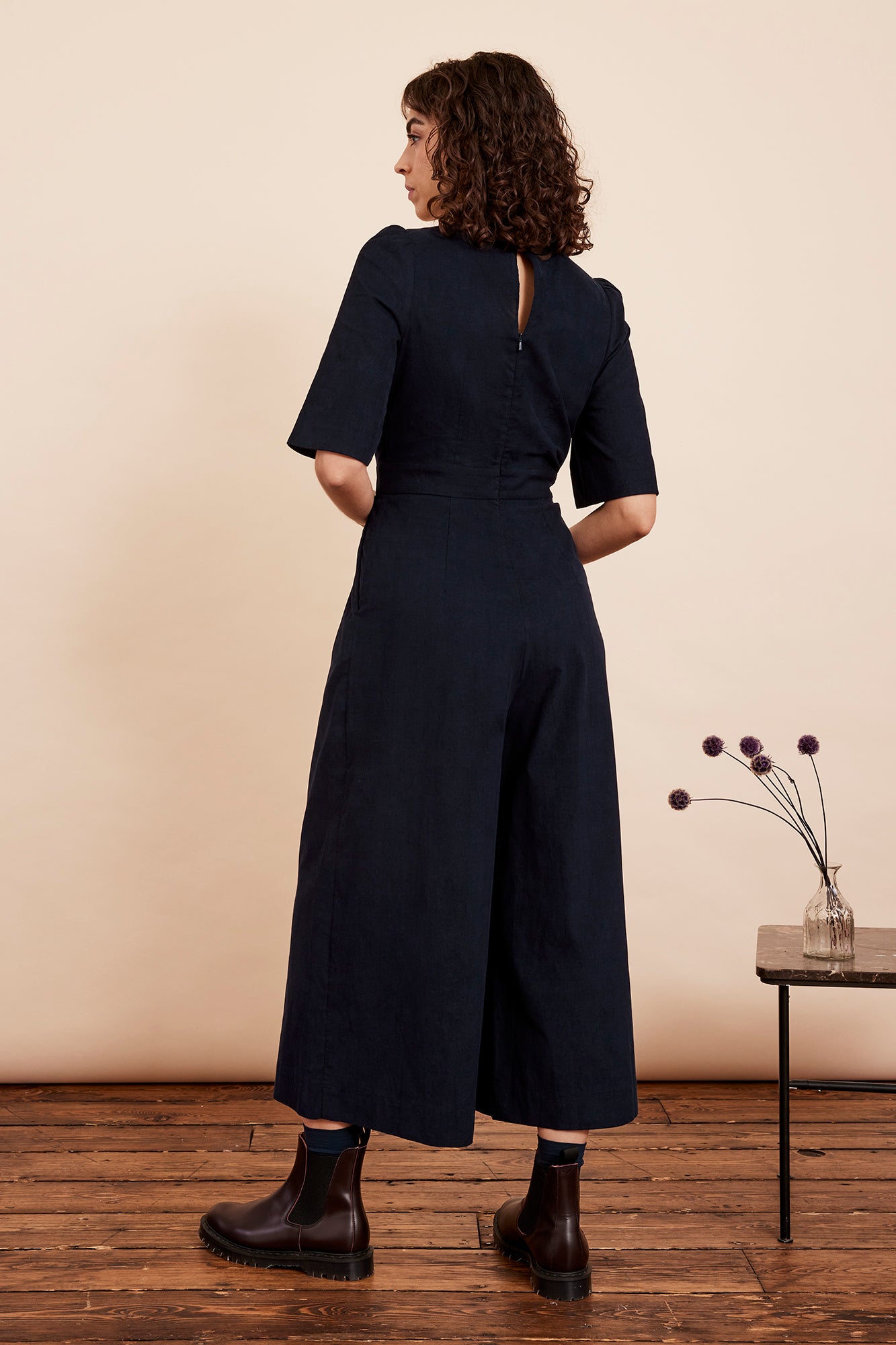 Image of Eleanor Needlecord Petrol Blue Jumpsuit Autumn/Winter 2024 - Jumpsuit