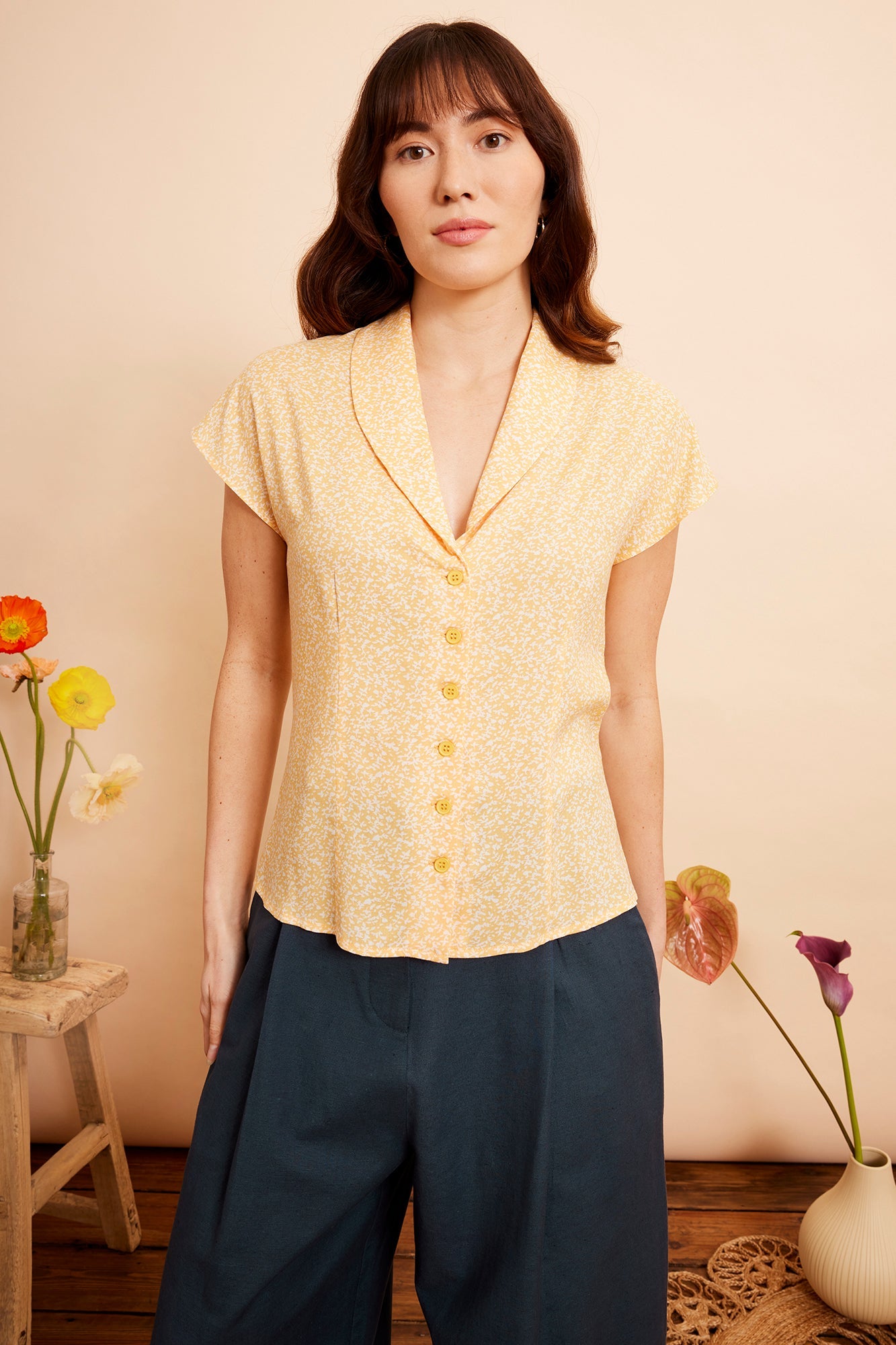 Image of EVIE DARJEELING DITSY BLOUSE - NON RETURNABLE SAMPLE SAMPLE SALE - Top