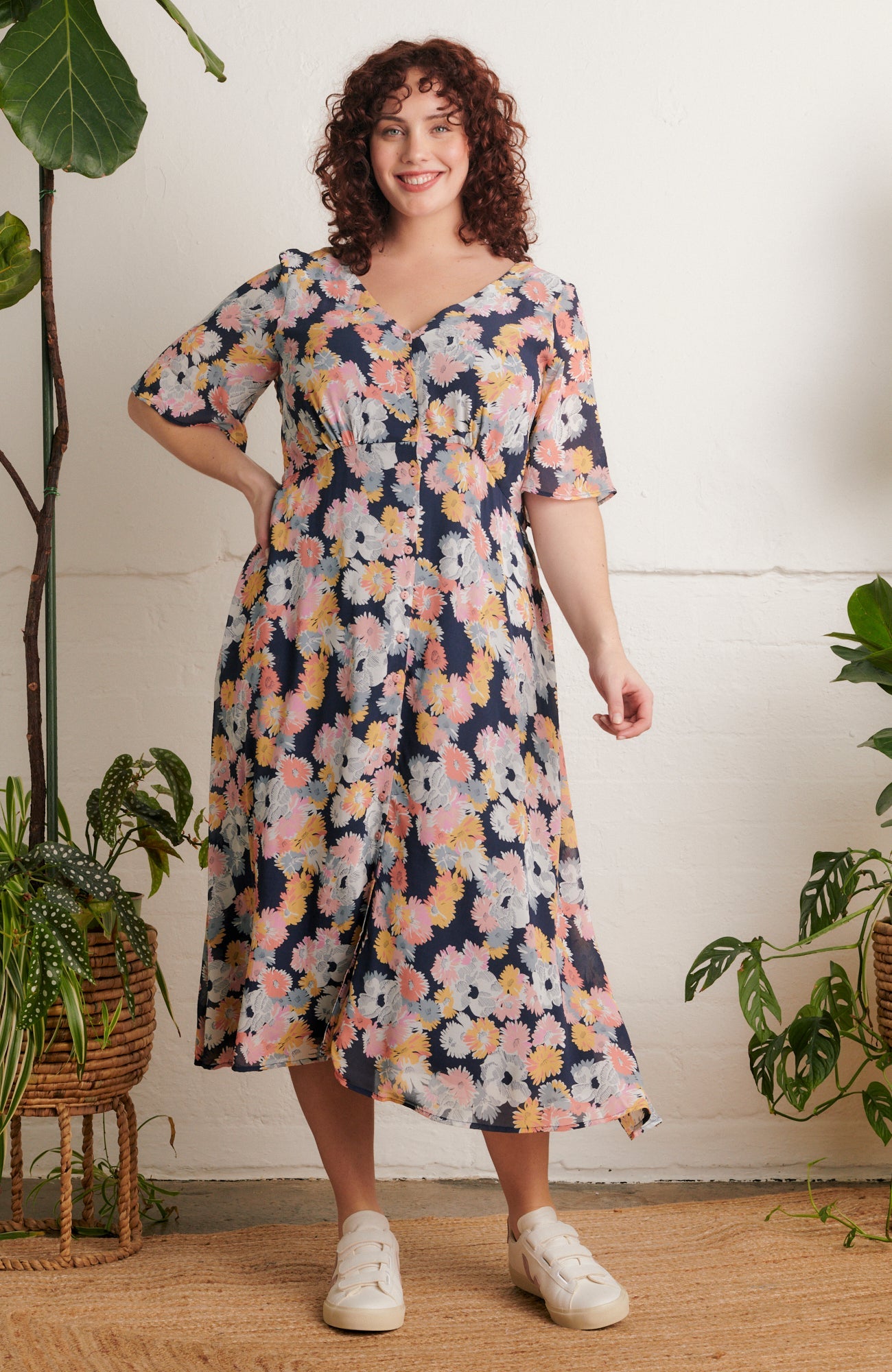 Image of FLEUR SUMMER MARIGOLDS DRESS - NON RETURNABLE SAMPLE SAMPLE SALE -