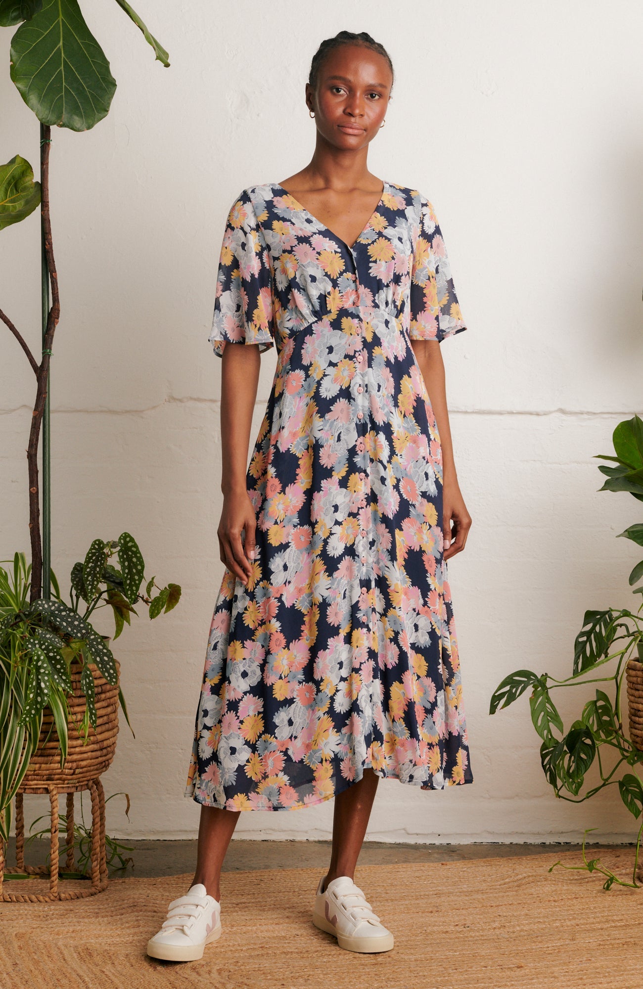 Image of FLEUR SUMMER MARIGOLDS DRESS - NON RETURNABLE SAMPLE SAMPLE SALE -