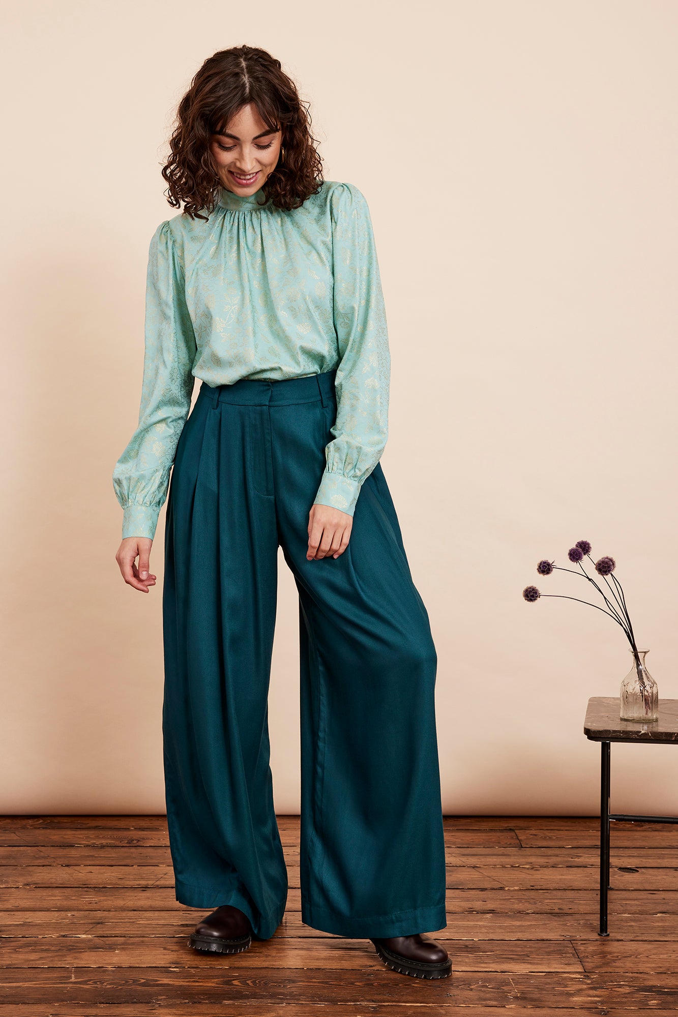 Image of Mabel Atlantic Teal Trouser Autumn/Winter 2024 - Trouser