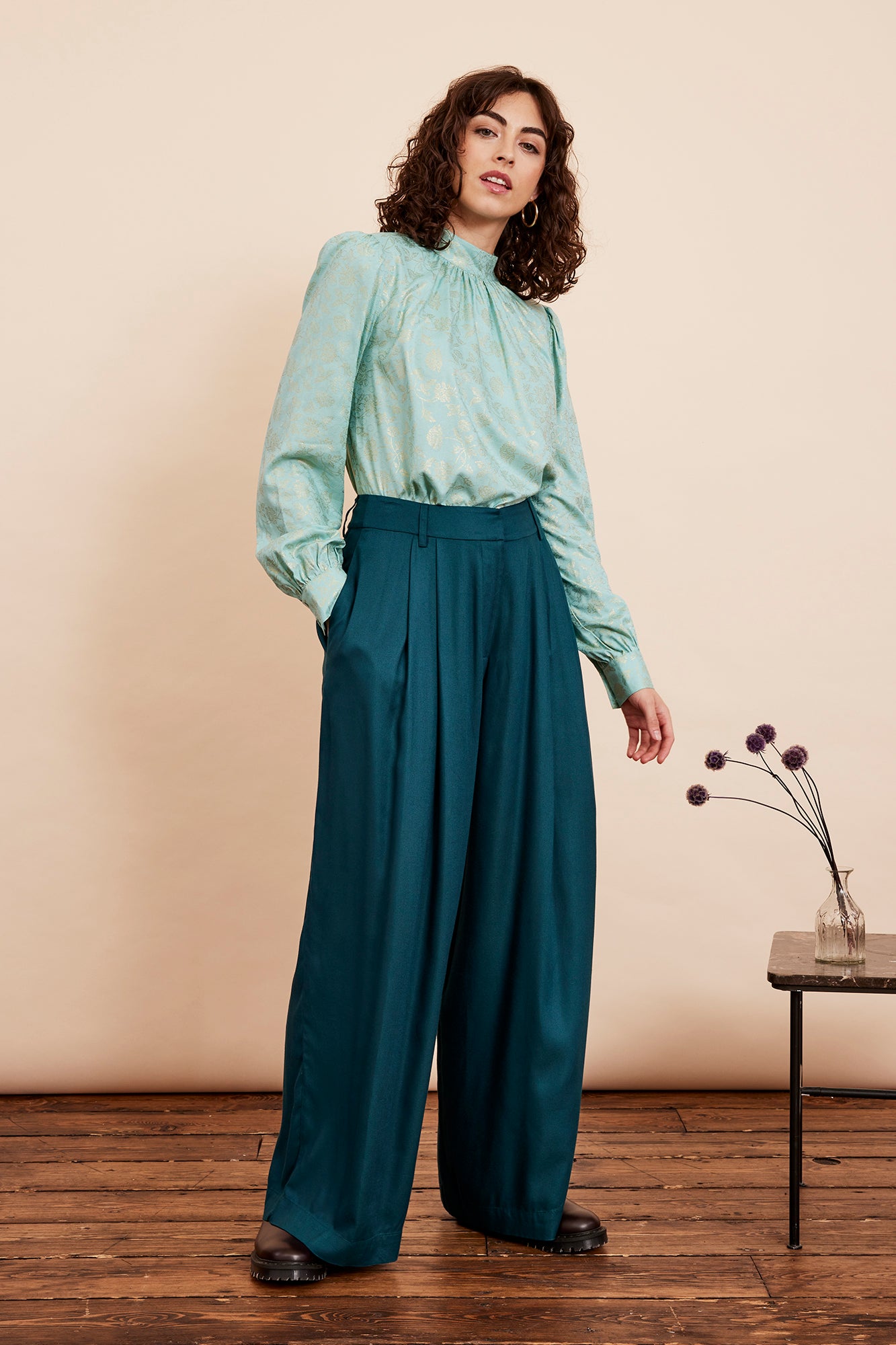 Image of Mabel Atlantic Teal Trouser Autumn/Winter 2024 - Trouser