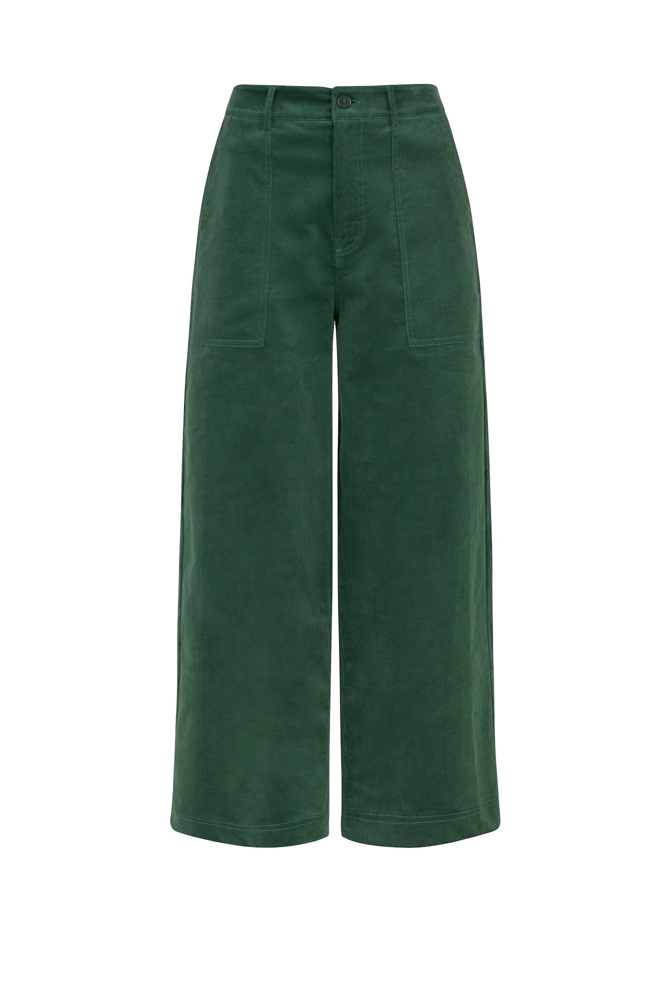 Image of Nora Needlecord Forest Green Trouser Cropped Autumn/Winter 2024 - Trouser