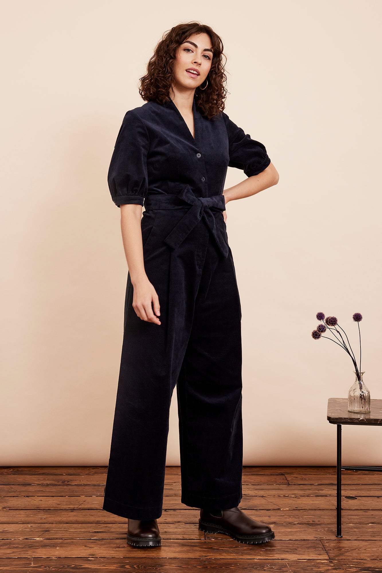 Image of Stella Needlecord Navy Black Jumpsuit Long Autumn/Winter 2024 - Jumpsuit