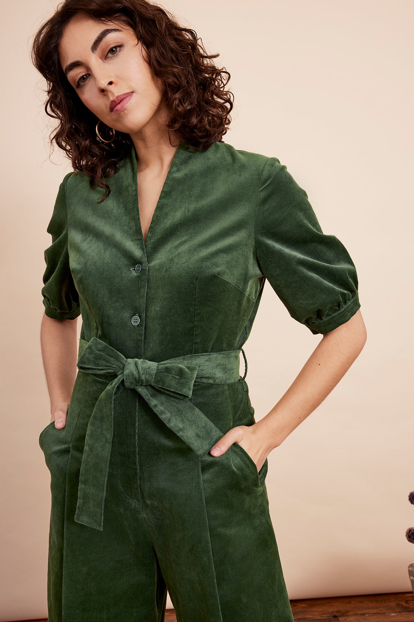 Image of Stella Needlecord Forest Green Jumpsuit Autumn/Winter 2024 - Jumpsuit