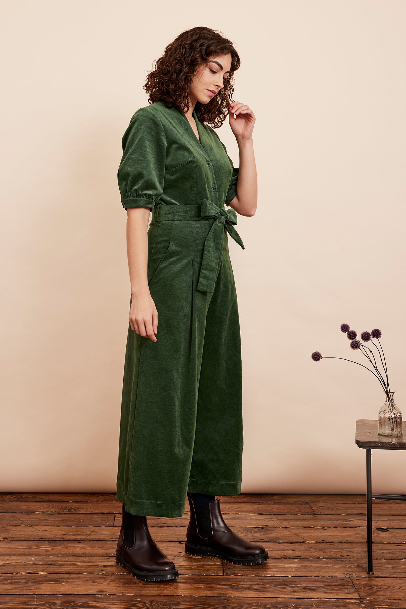 Image of Stella Needlecord Forest Green Jumpsuit Autumn/Winter 2024 - Jumpsuit