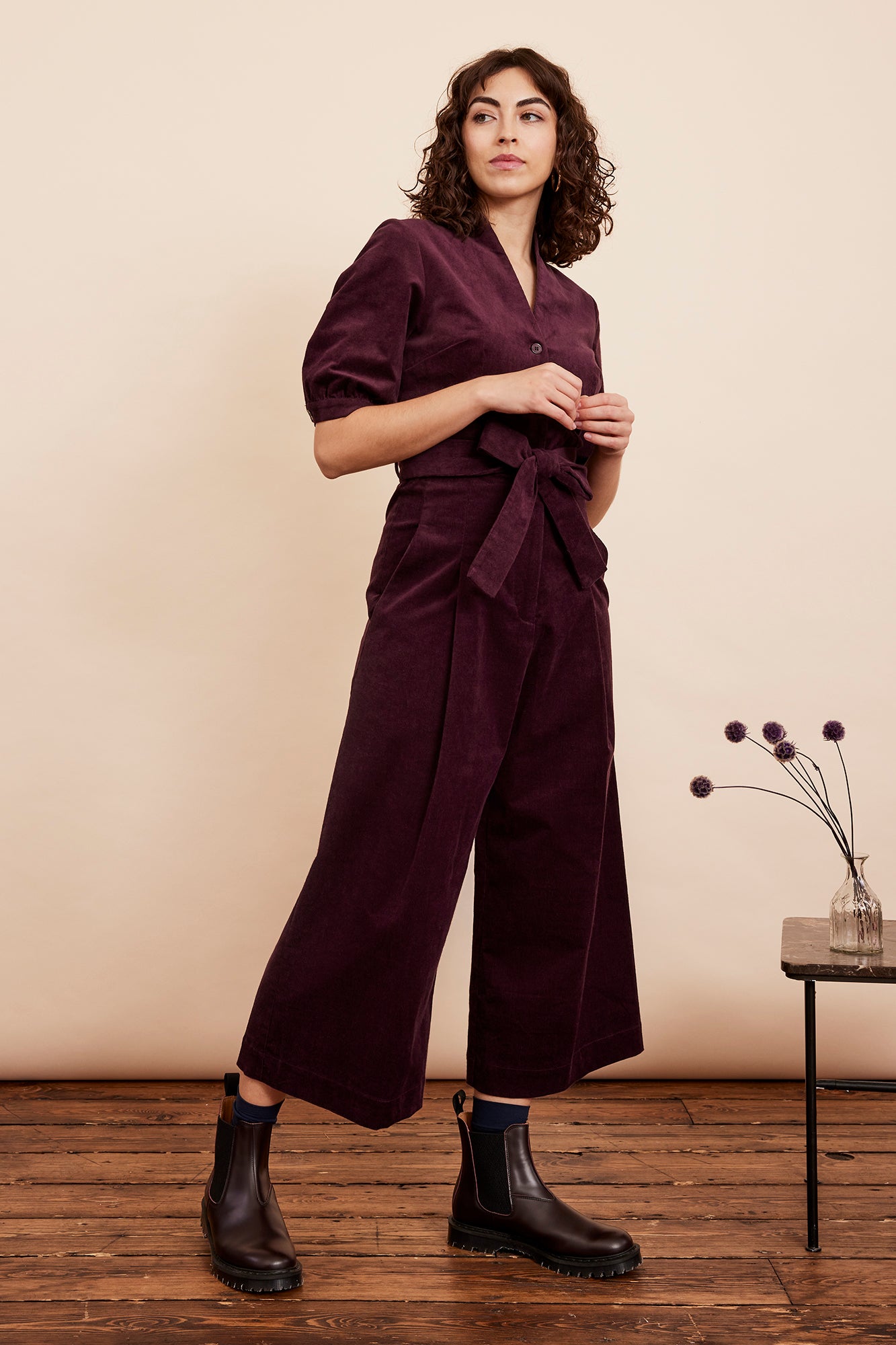 Image of Stella Needlecord Plum Jumpsuit Autumn/Winter 2024 - Jumpsuit