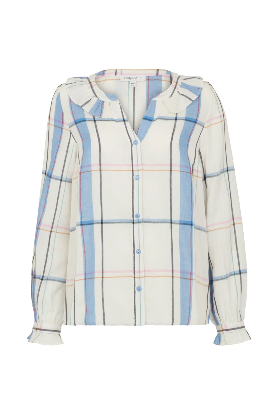 Image of Susie Sunset Haze Plaid Blouse Autumn/Winter 2023 - Top