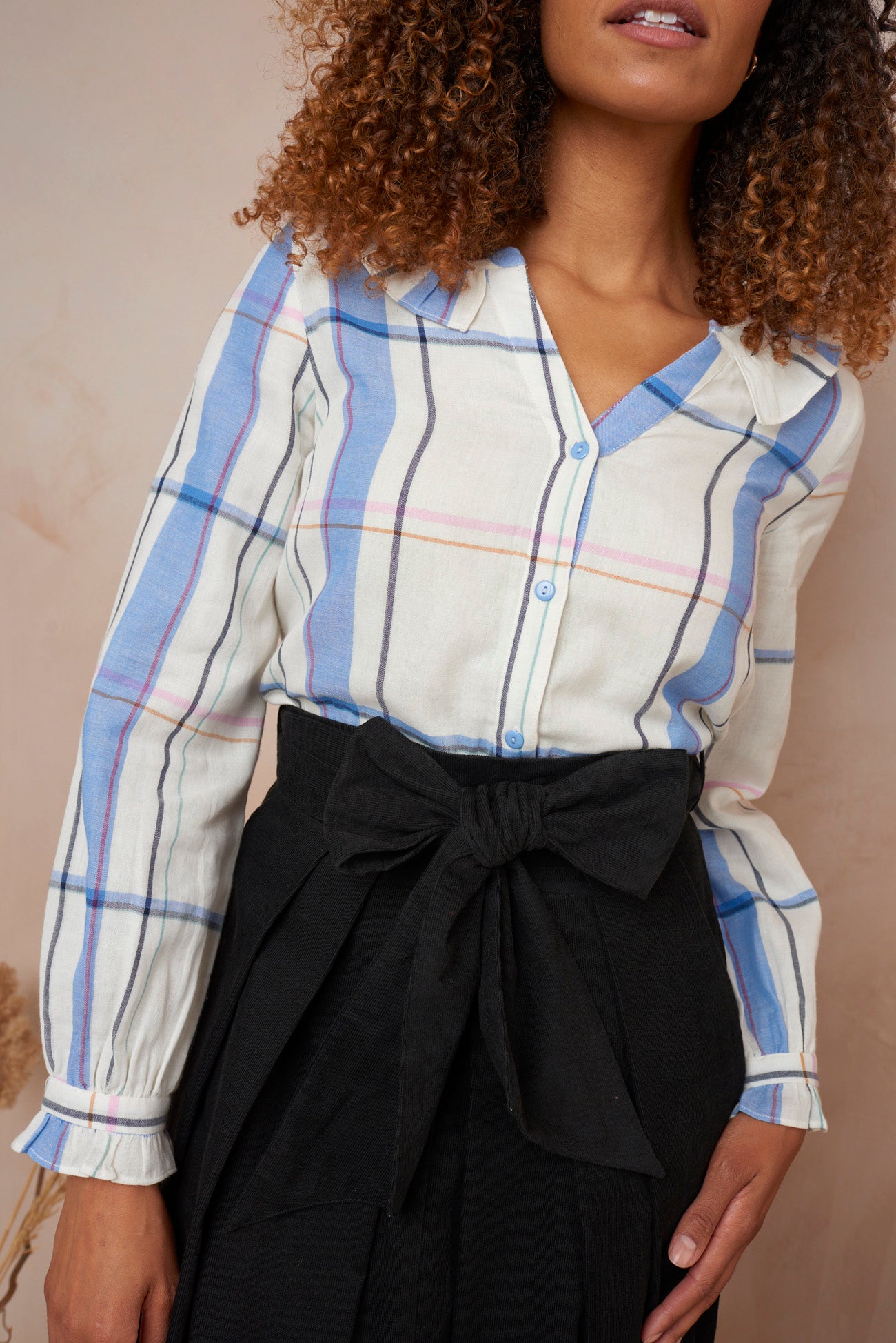 Image of Susie Sunset Haze Plaid Blouse Autumn/Winter 2023 - Top