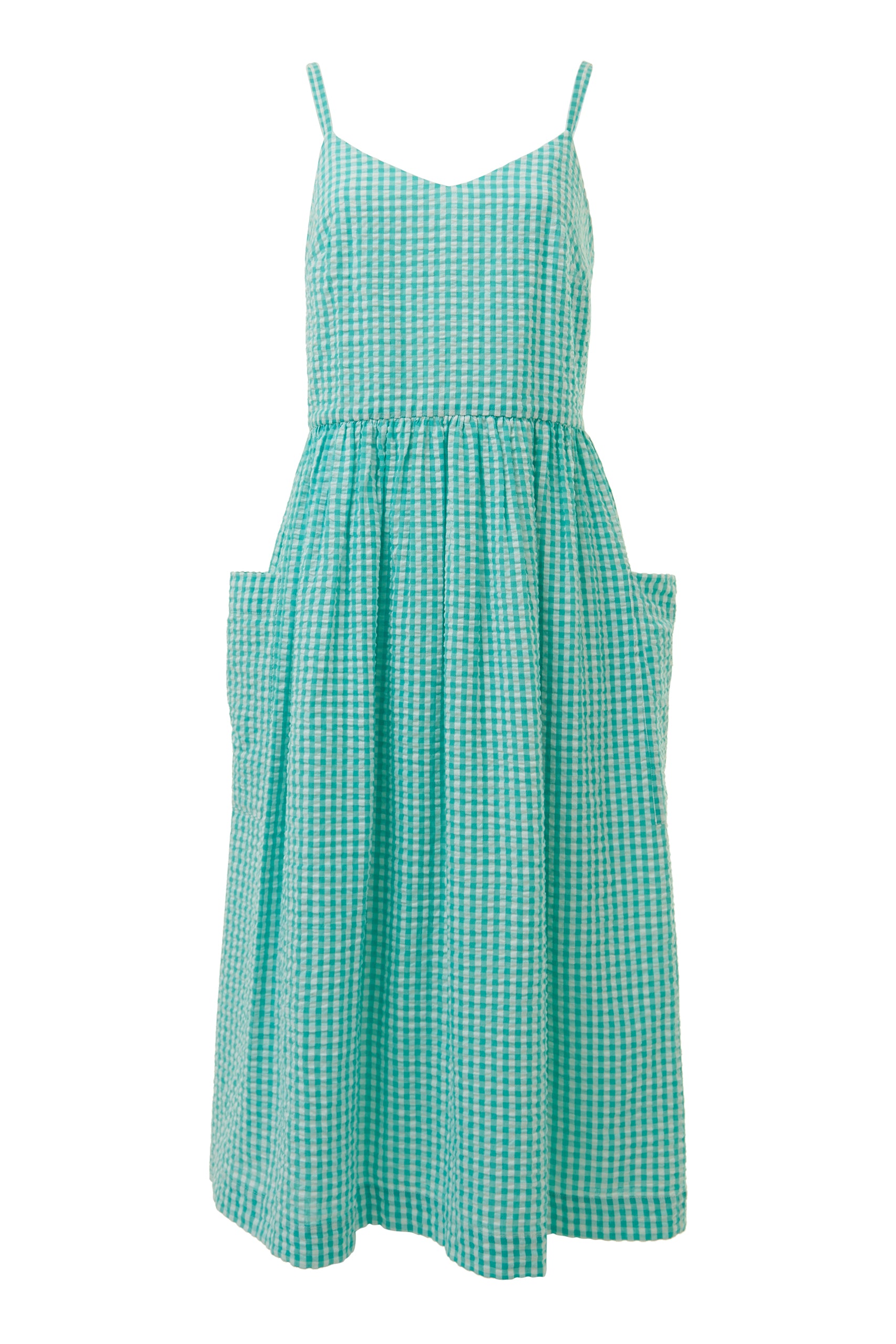 Image of Bree Mint Gingham Dress Carryover - Dress