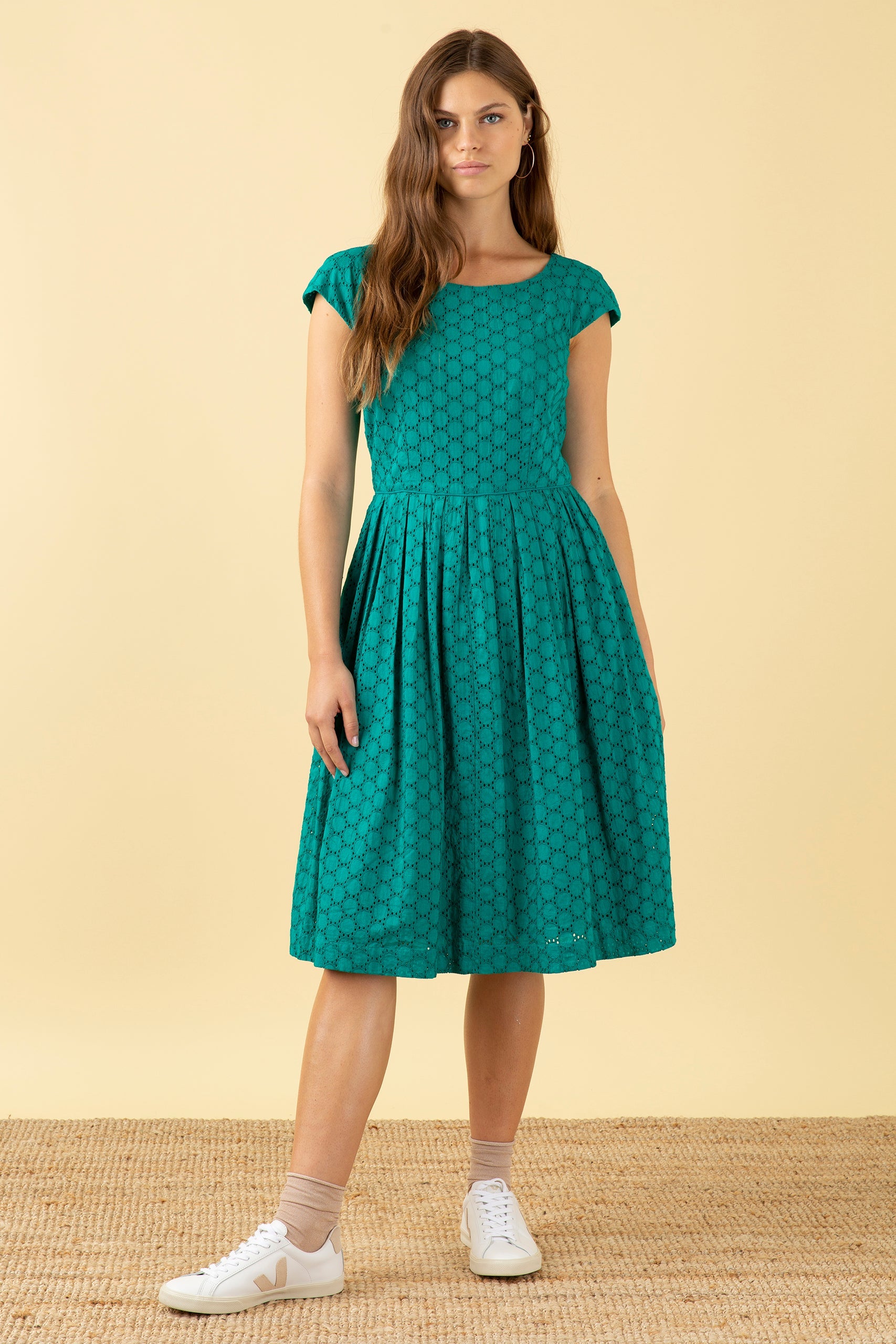 Image of CLAUDIA JADE BRODERIE ANGLAISE DRESS - NON RETURNABLE SAMPLE SAMPLE SALE - Dress