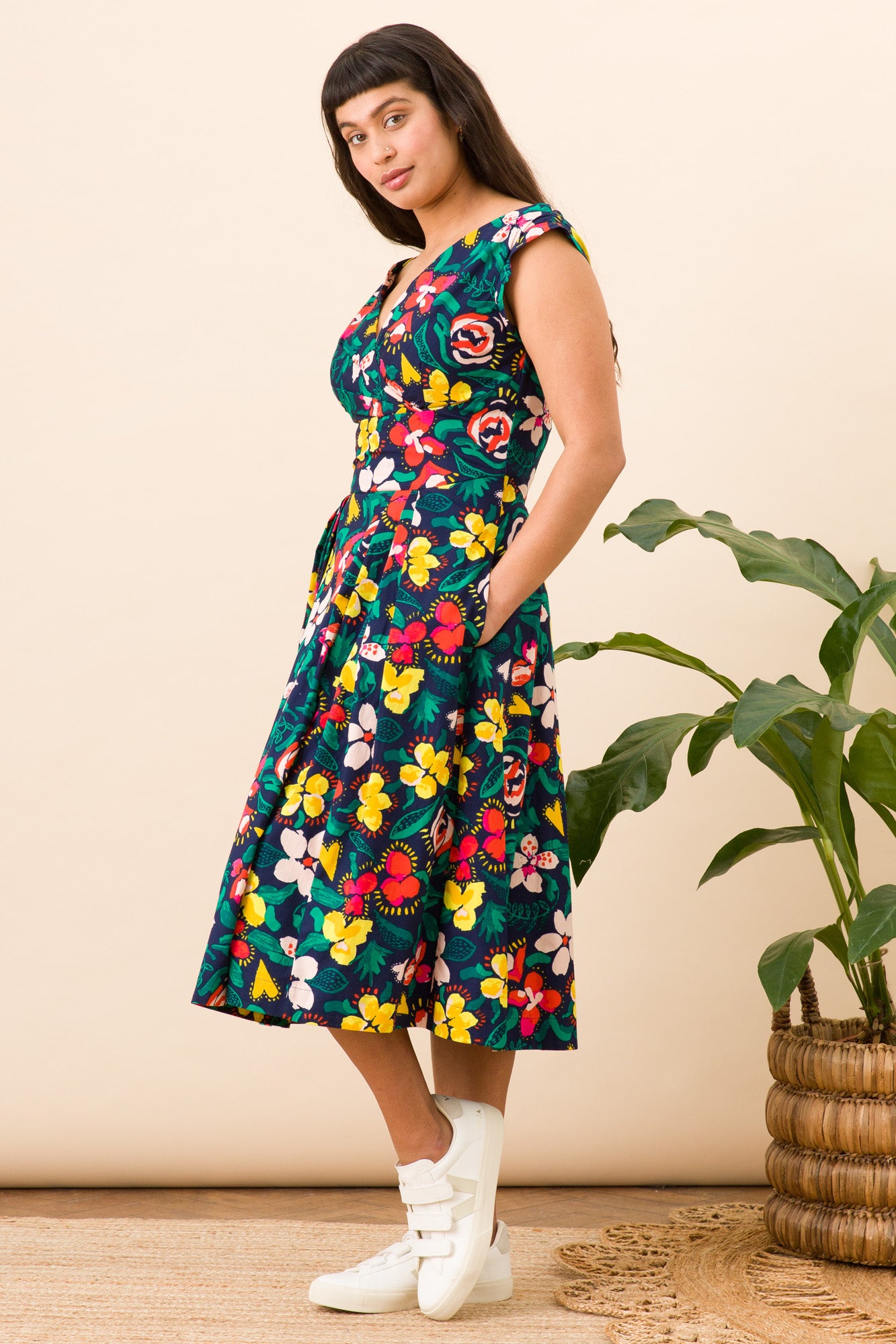 Image of Florence Folk Floral Dress Carryover - Dress