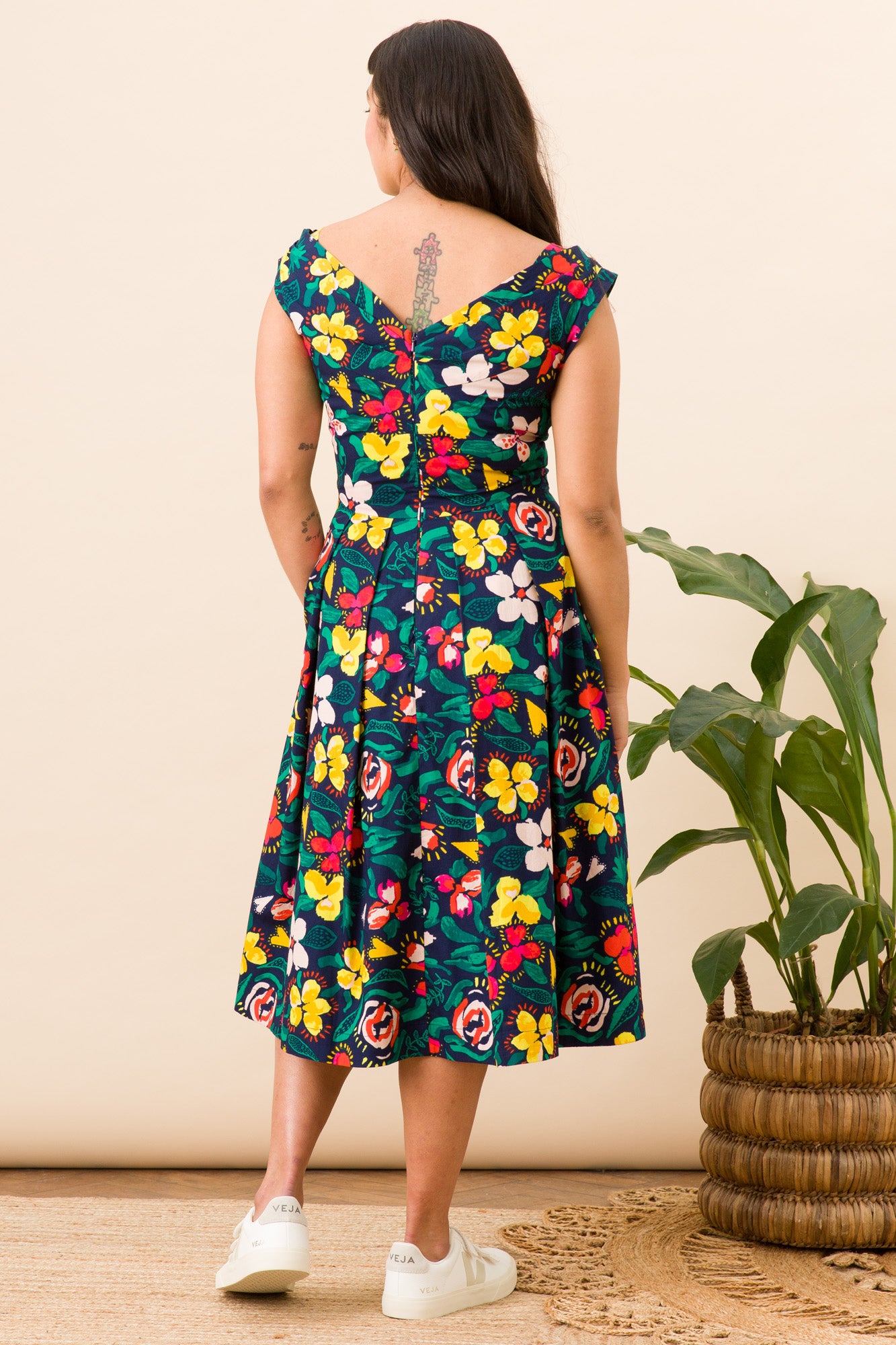 Image of Florence Folk Floral Dress Carryover - Dress