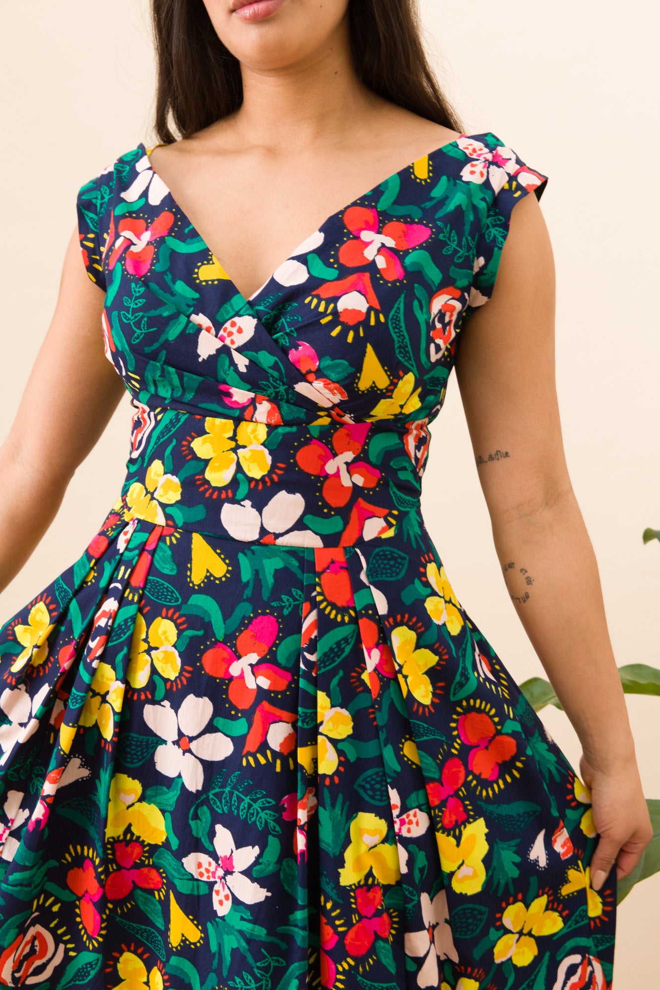 Image of Florence Folk Floral Dress Carryover - Dress