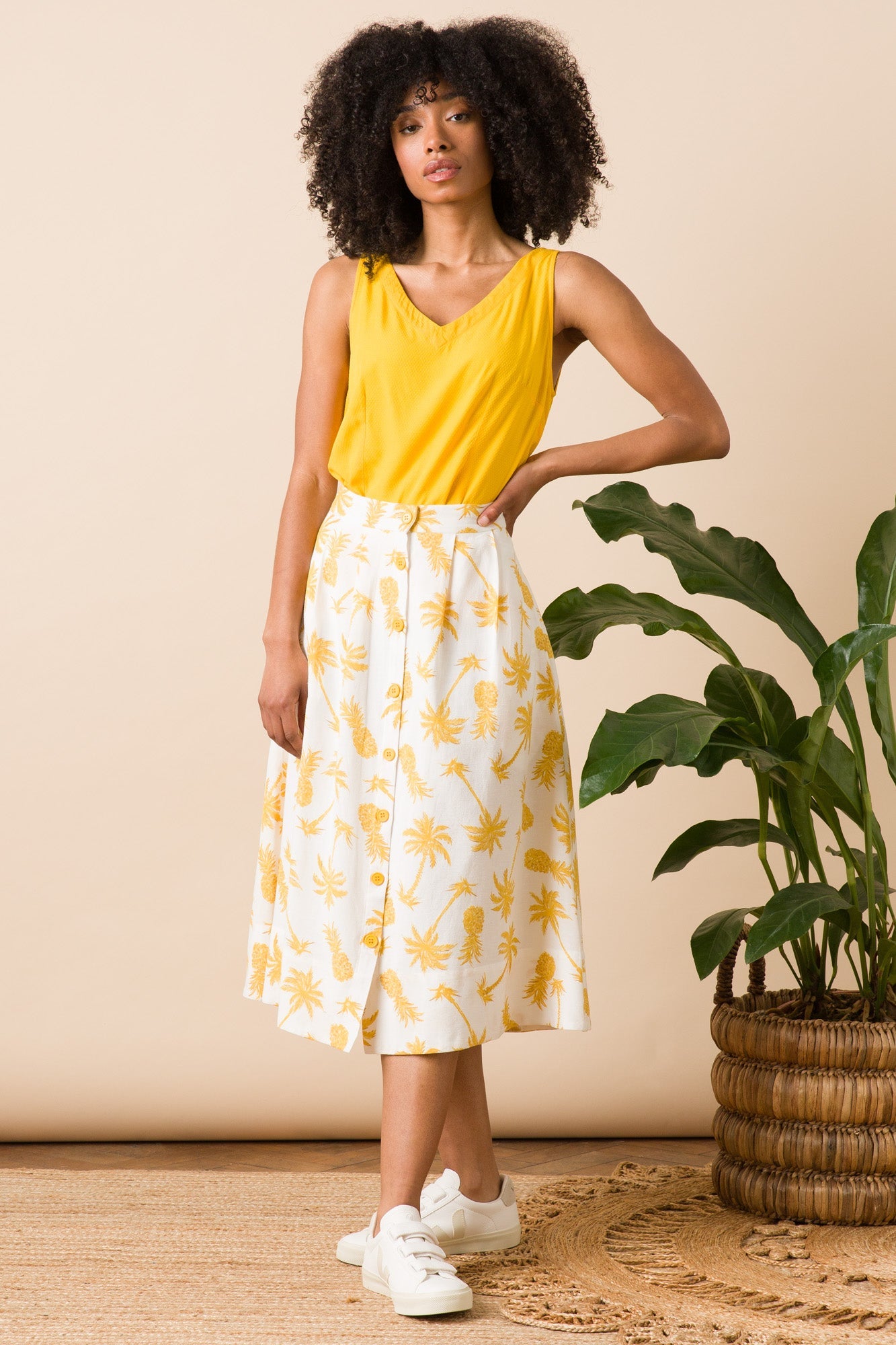 Image of BRIANNA PALM PINEAPPLE SKIRT - NON RETURNABLE SAMPLE SAMPLE SALE - Skirt