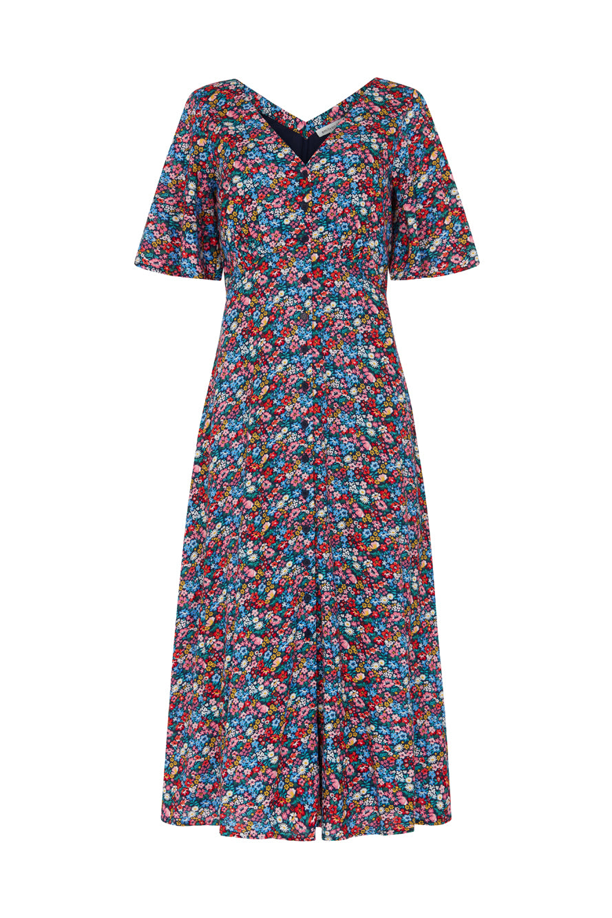 Image of Fleur Summer Garden Floral Dress Carryover - Dress