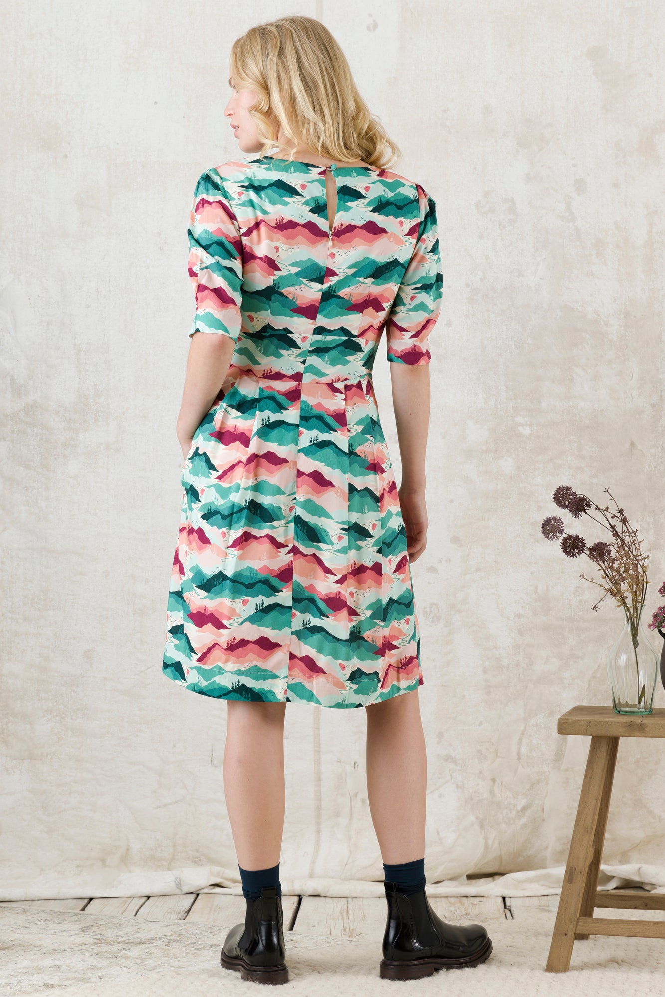 Image of Meredith Sunset Mountain Dress Carryover - Dress