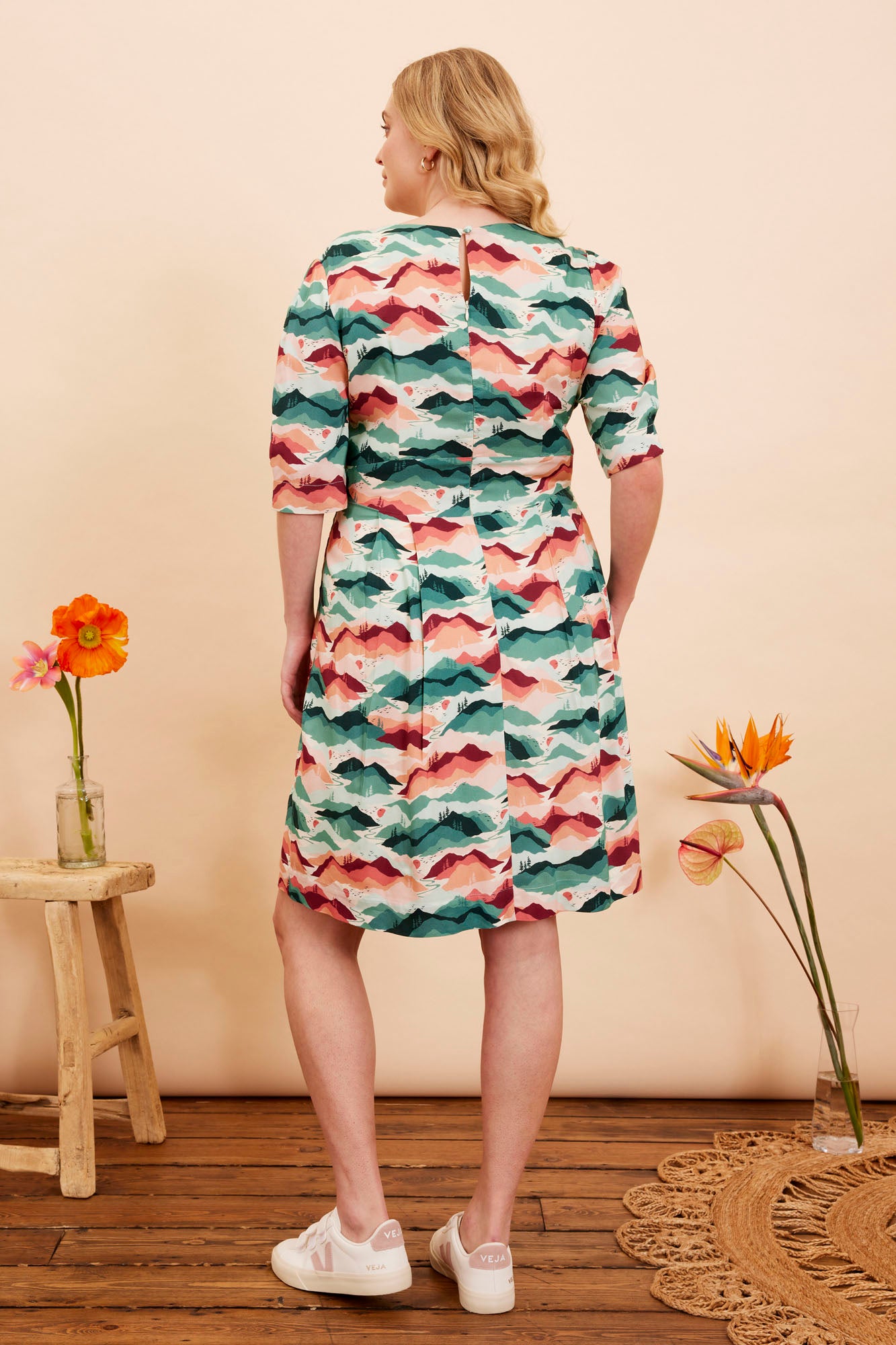 Image of Meredith Sunset Mountain Dress Carryover - Dress