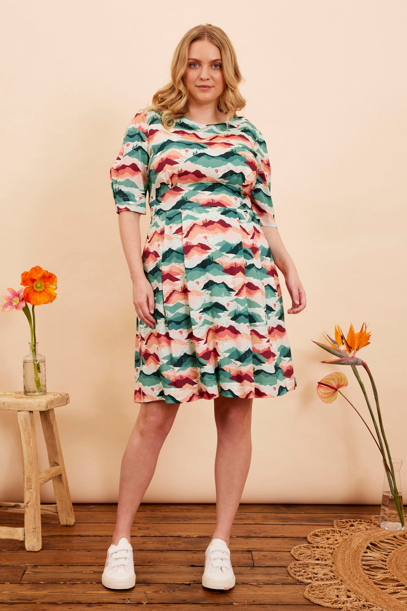 Image of Meredith Sunset Mountain Dress Carryover - Dress