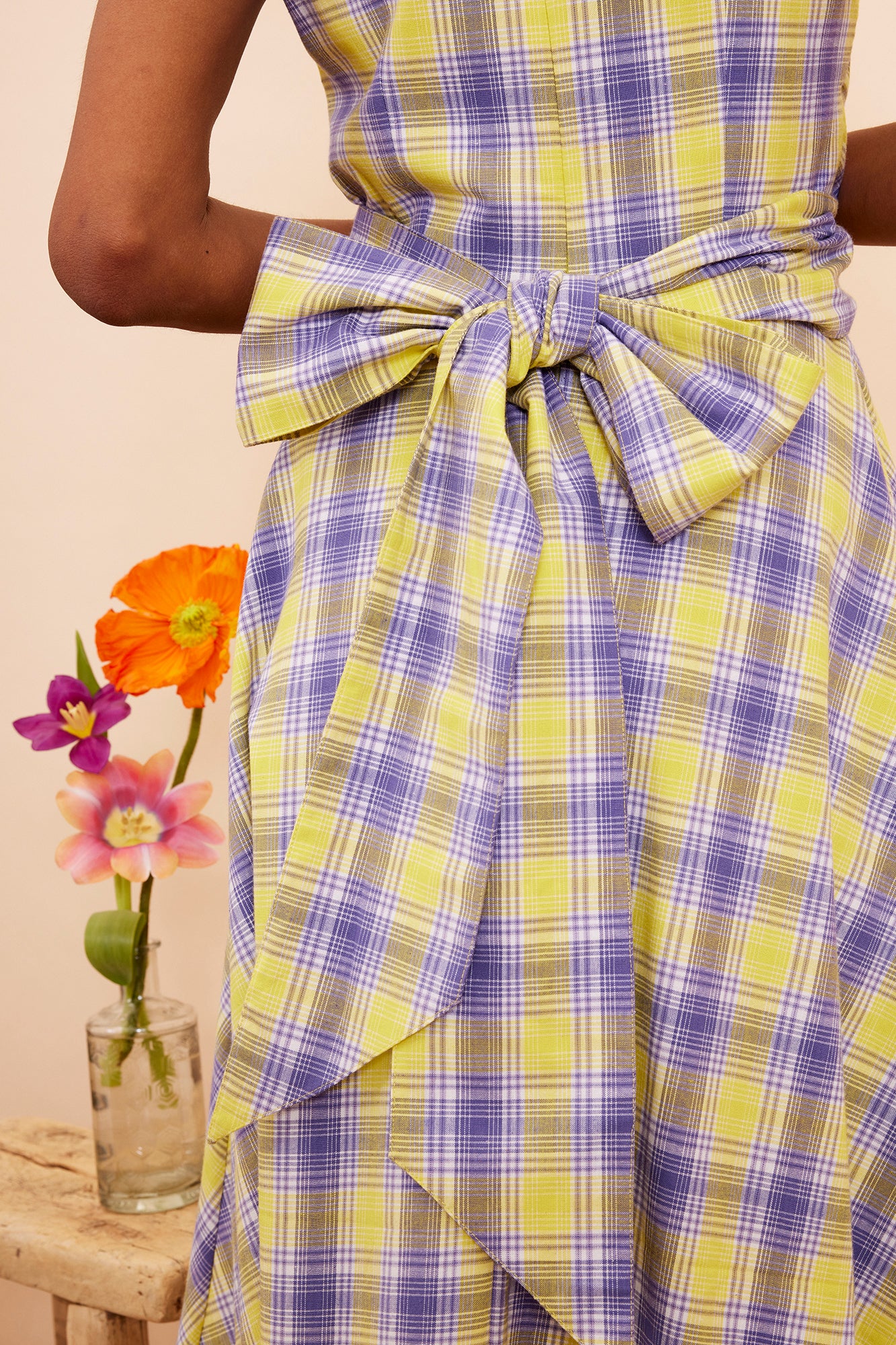 Image of Roberta Lilac Sunshine Plaid Dress Spring/Summer 2023 - Dress